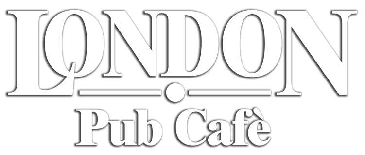 Pub-Cafe London Logo weiß